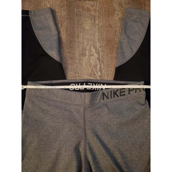 Nike Pro Dri-Fit Kids Girls Pants/Leggings/Tights/Activewear Size Medium Gray/Bl - Picture 6 of 8